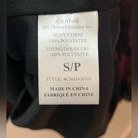 Mini long sleeve A.B.S dress floral print summer/spring feminine size small - Picture 7 of 9